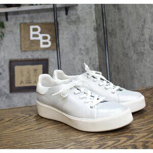 Naturalizer Womens Morrison 2.0 Sneaker Lace Up I4584L7 Silver Leather Gray 8.5W